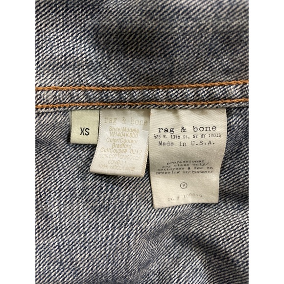 Rag and Bone Jeans Denim Jacket Bradford Hooded - Picture 5 of 9